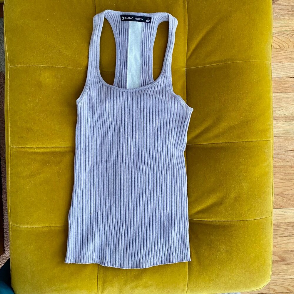 Blanc Noir Lavendar Color Block Tank - Small